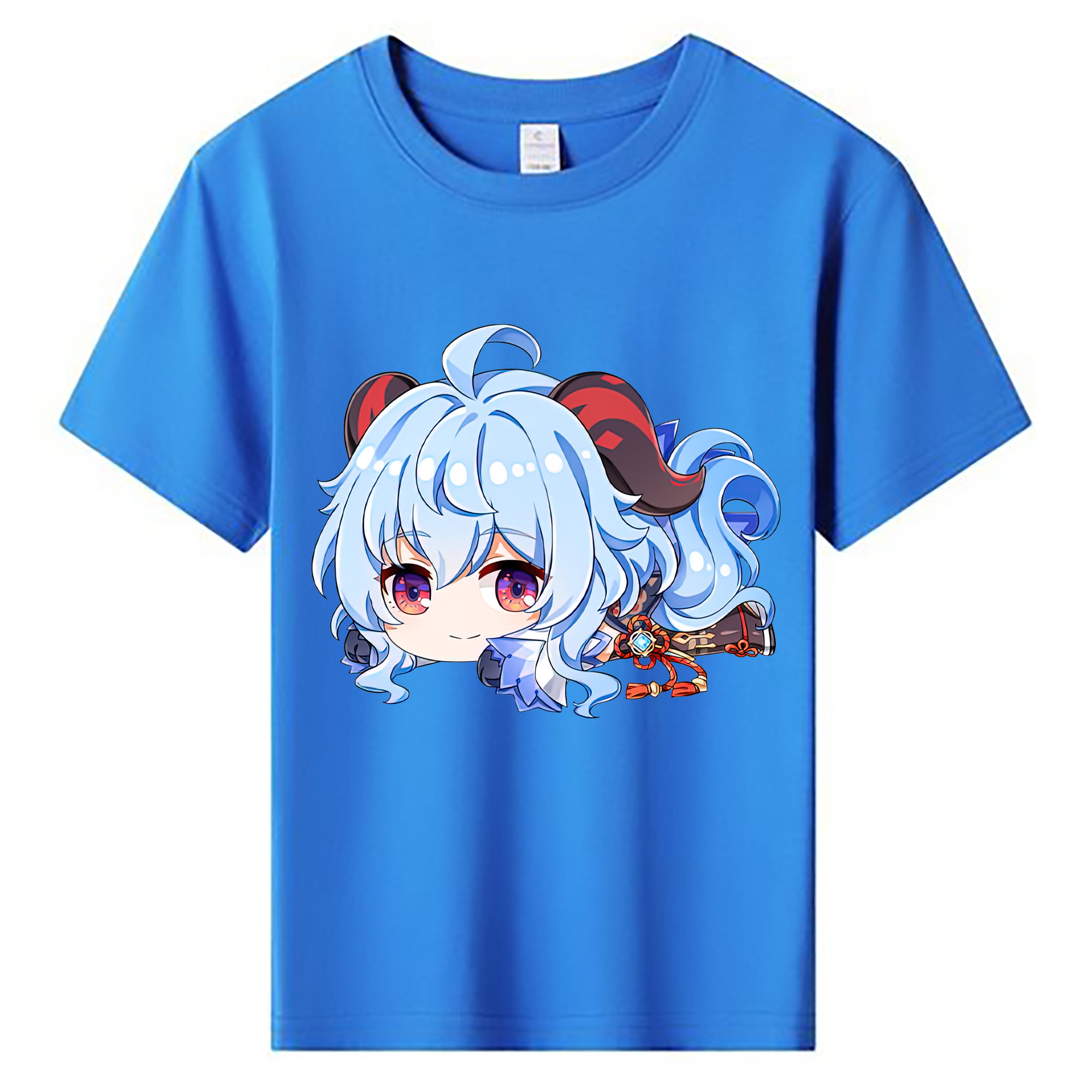 げんし神 甘雨 かんう genshin Ganyu 綿100％キッズTシャツ（フロントプリント）